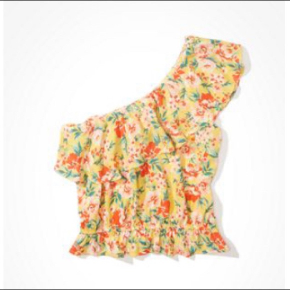 AE Ruffled One Shoulder Bubble Top - Picture 4 of 4